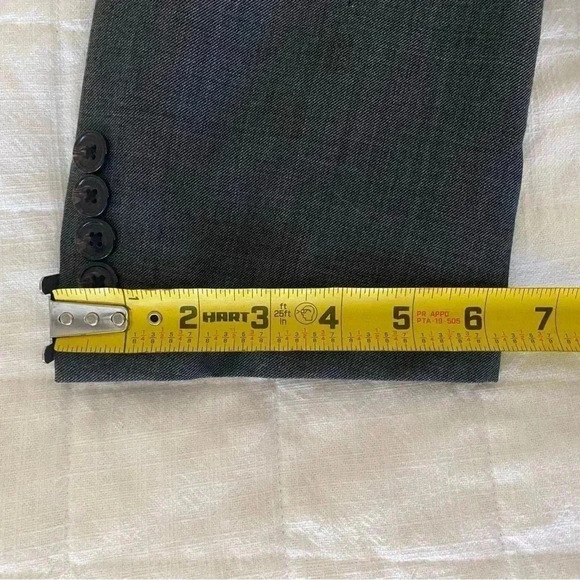 Lauren Ralph Lauren 48L Heather Gray Tweed Blazer Jacket Button Wool Blend Grey - Picture 6 of 14